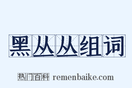 黑丛丛组词是什么意思的图片
